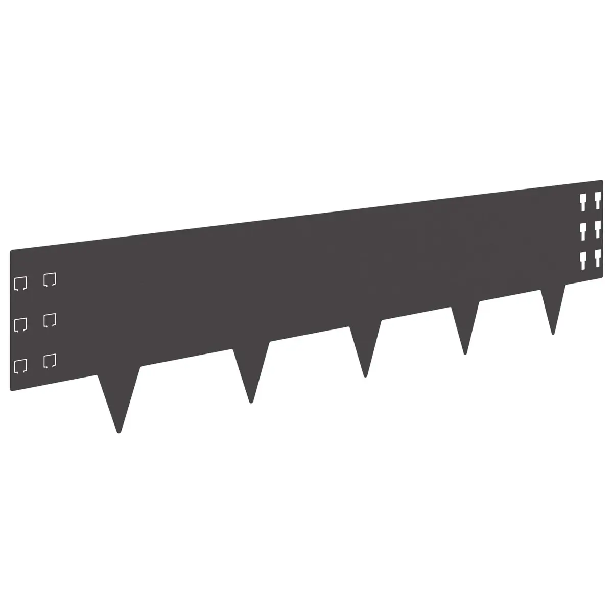 Steel Lawn Edging Garden Border 20 Pieces Flexible Black Landscape Boundary