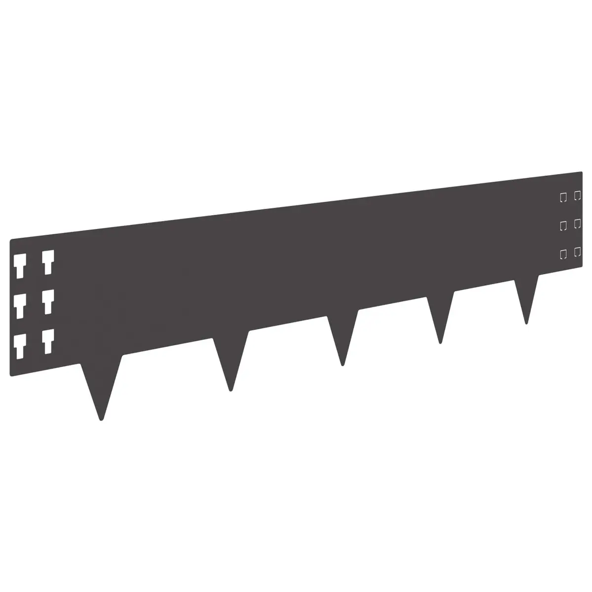 Steel Lawn Edging Garden Border 20 Pieces Flexible Black Landscape Boundary