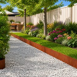 Affordable Garden Lawn Edging: 20pcs of Flexible Steel, Brown