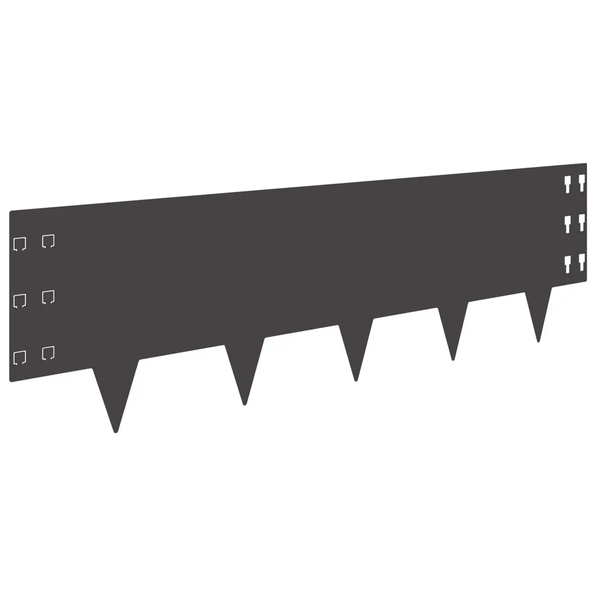 Steel Lawn Edging Landscape Barrier 100 x 30 cm Black 10 Piece