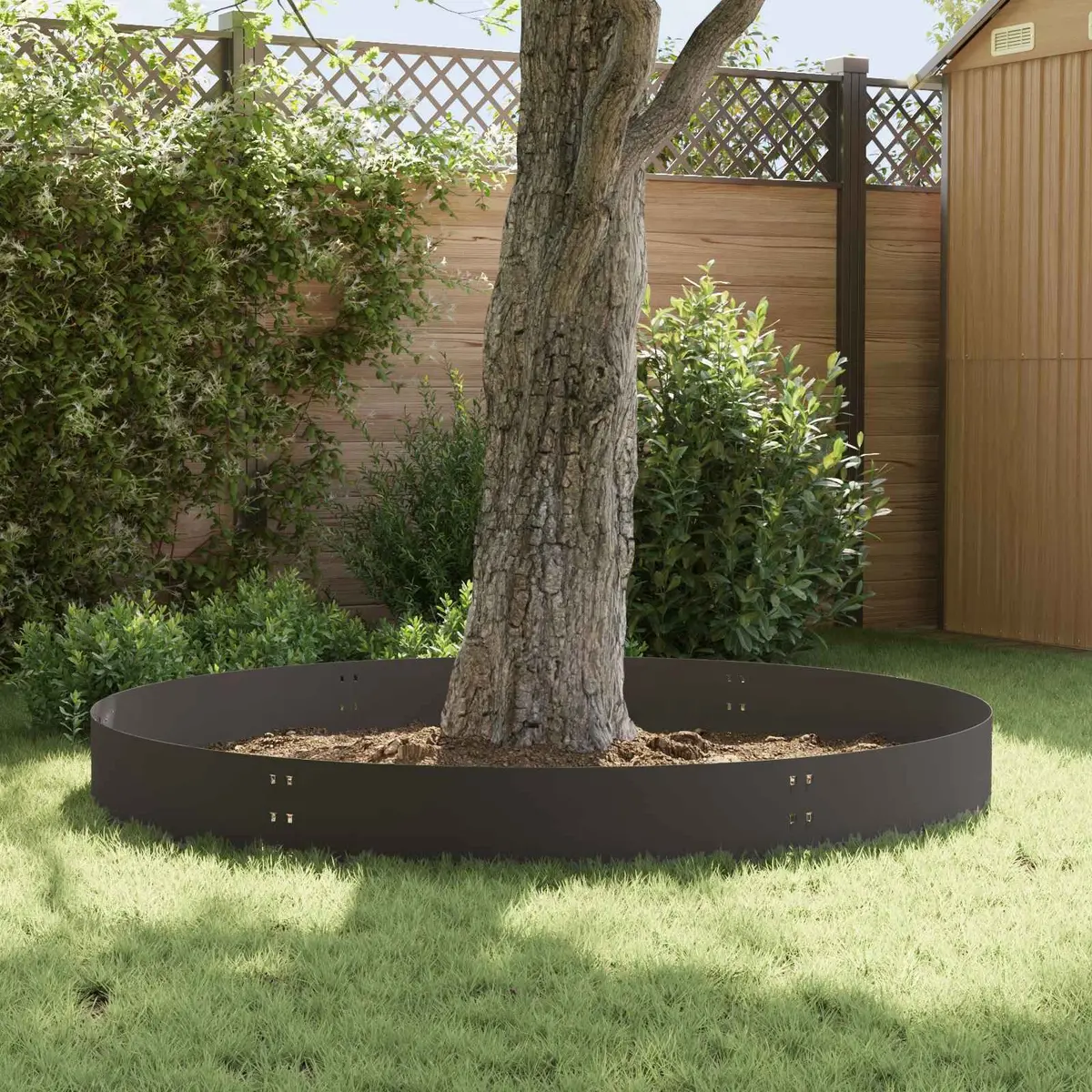 Steel Lawn Edging Landscape Barrier 100 x 30 cm Black 10 Piece