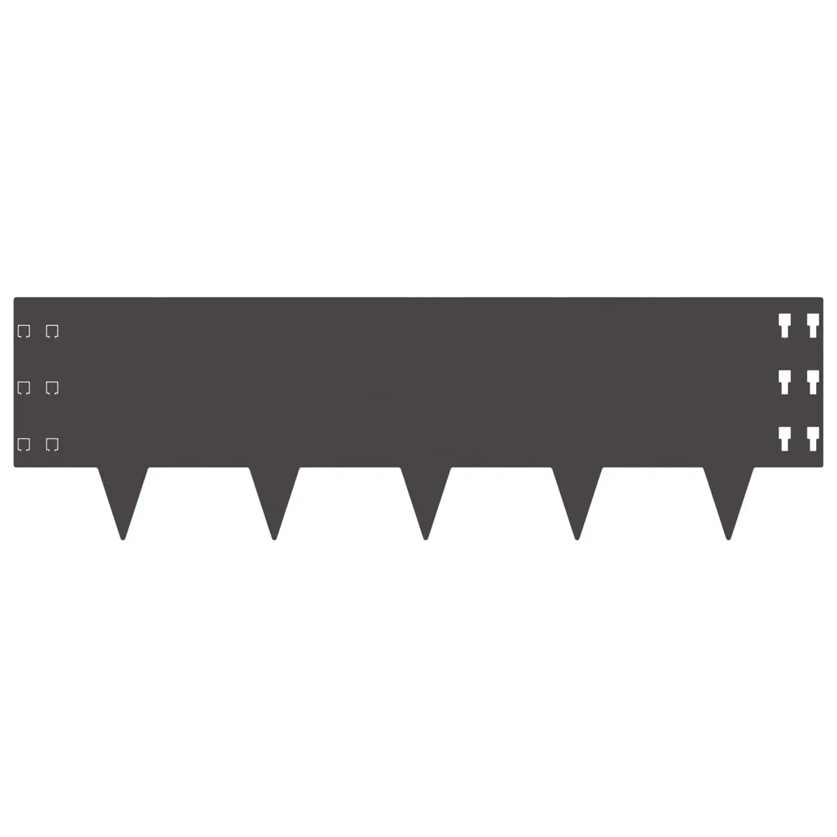 Steel Lawn Edging Landscape Barrier 100 x 30 cm Black 10 Piece