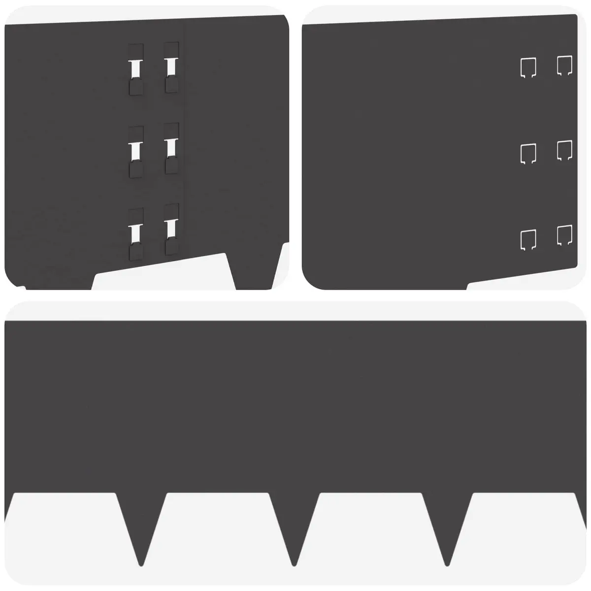 Steel Lawn Edging Landscape Barrier 100 x 30 cm Black 10 Piece
