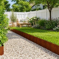Reliable Brown Steel Lawn Edging - 10 Pcs for Your Garden