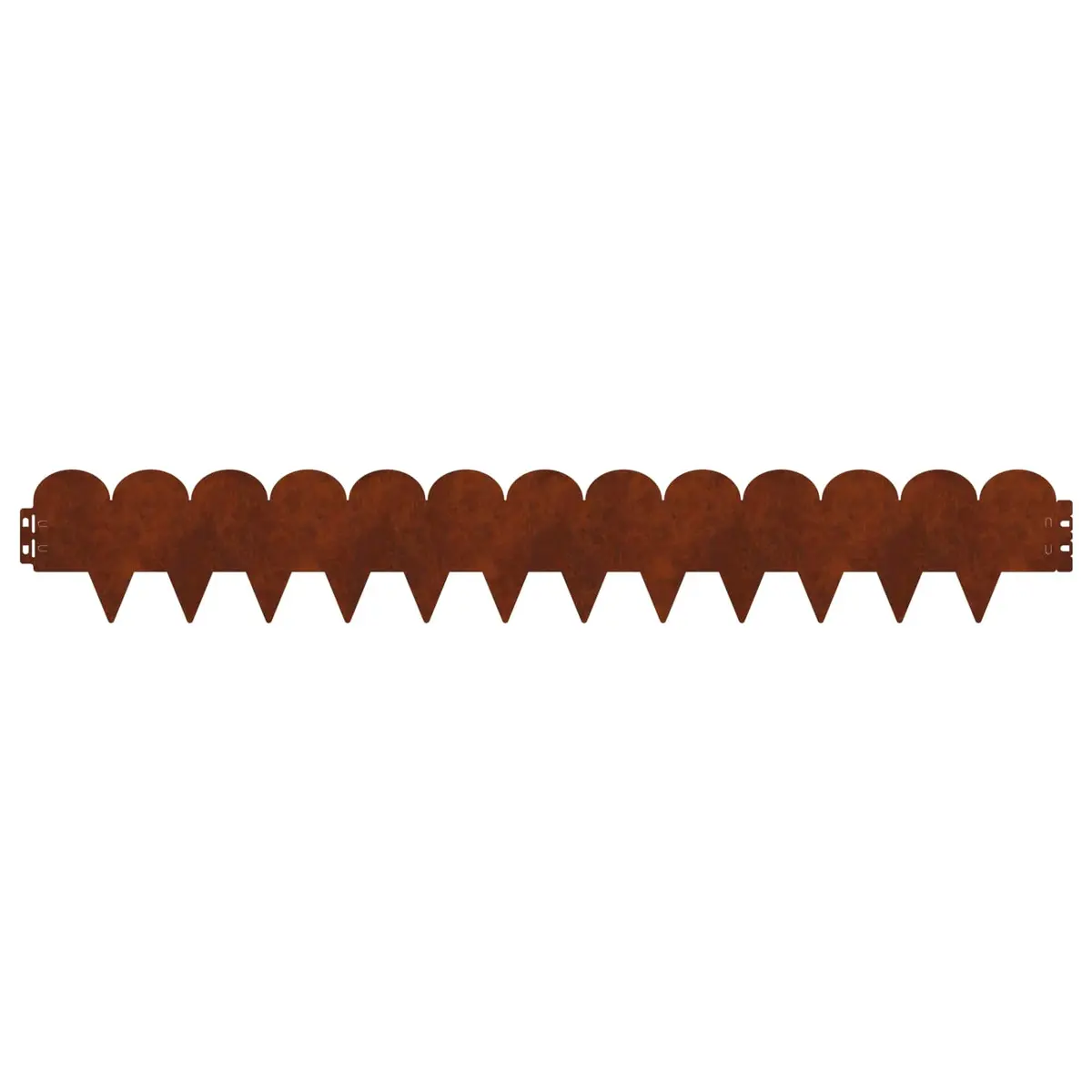 Steel Lawn Edging Garden Border 103x15cm Brown 20 Piece