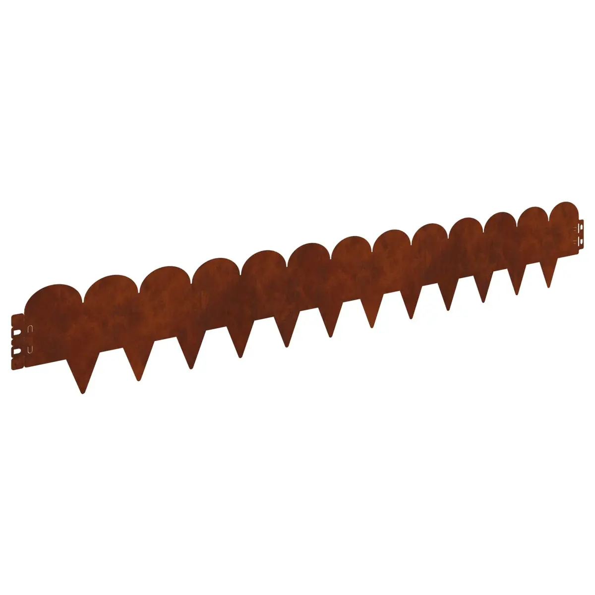 Steel Lawn Edging Garden Border 103x15cm Brown 20 Piece
