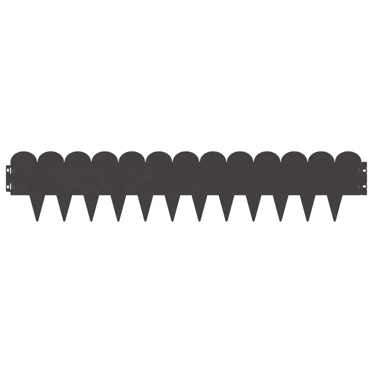 Steel Lawn Edging Garden Border 103x20cm Black 10 Piece