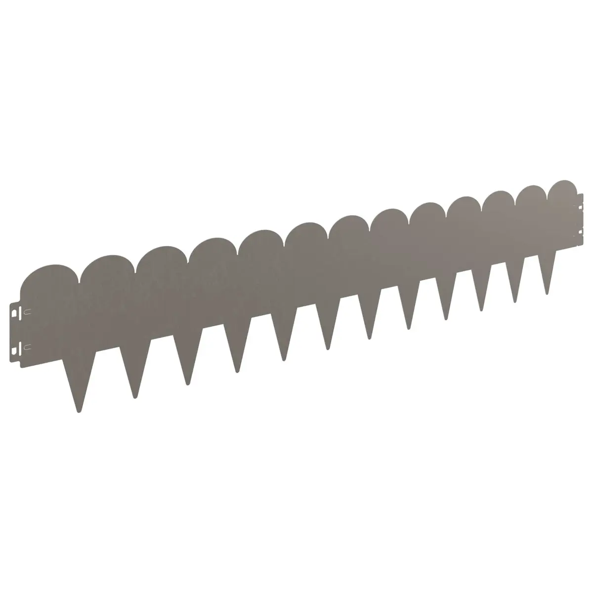 Steel Lawn Edge Edging 10 Piece 103x20cm Brown Garden Border Sharp and Round Top