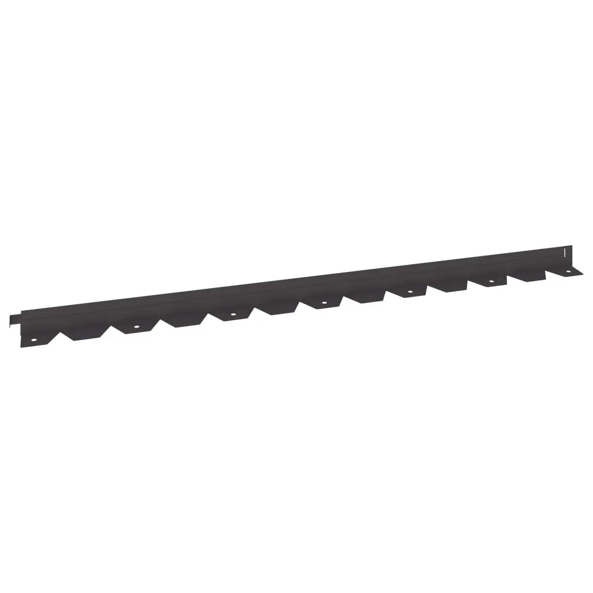 Steel Lawn Edging Border Flexible Garden Landscape 10 Pieces Black