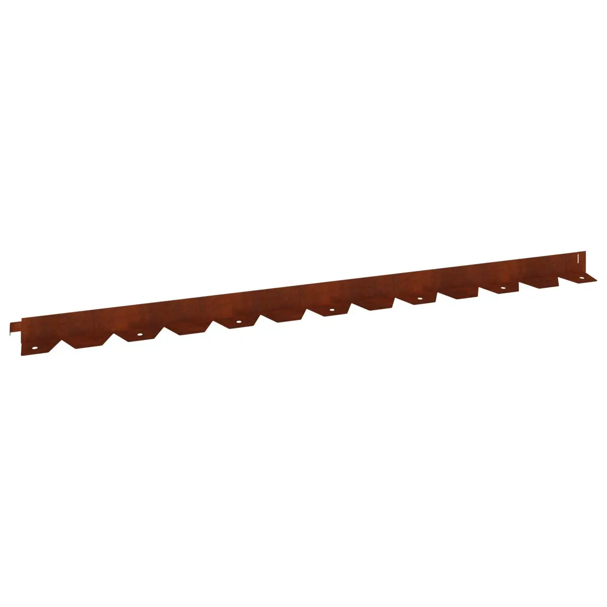 Flexible Steel Garden Edging Rusty Brown Landscape Border 102cm 20 Pieces