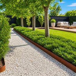 Reliable Lawn Edging Steel Set - Enhance Your Space