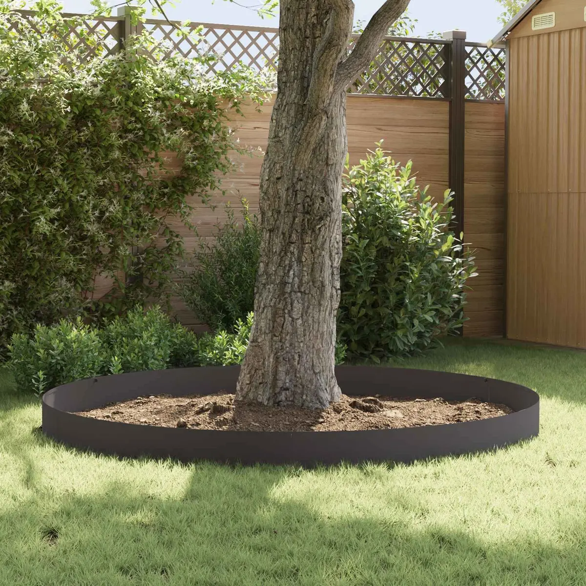 Garden Lawn Edging Border Flexible Steel 20 Piece Black Landscape Barrier
