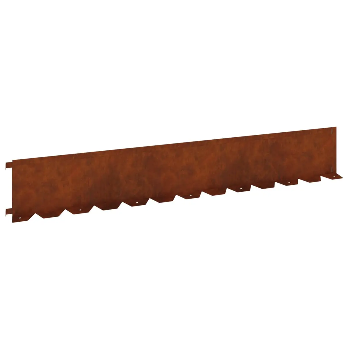 Garden Lawn Edging Flexible Landscape Fencing 10 Pieces Steel Brown Rusty