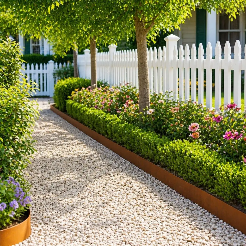 Steel Garden Lawn Edging 10 Piece Border 100x12cm Brown Rusty Landscape