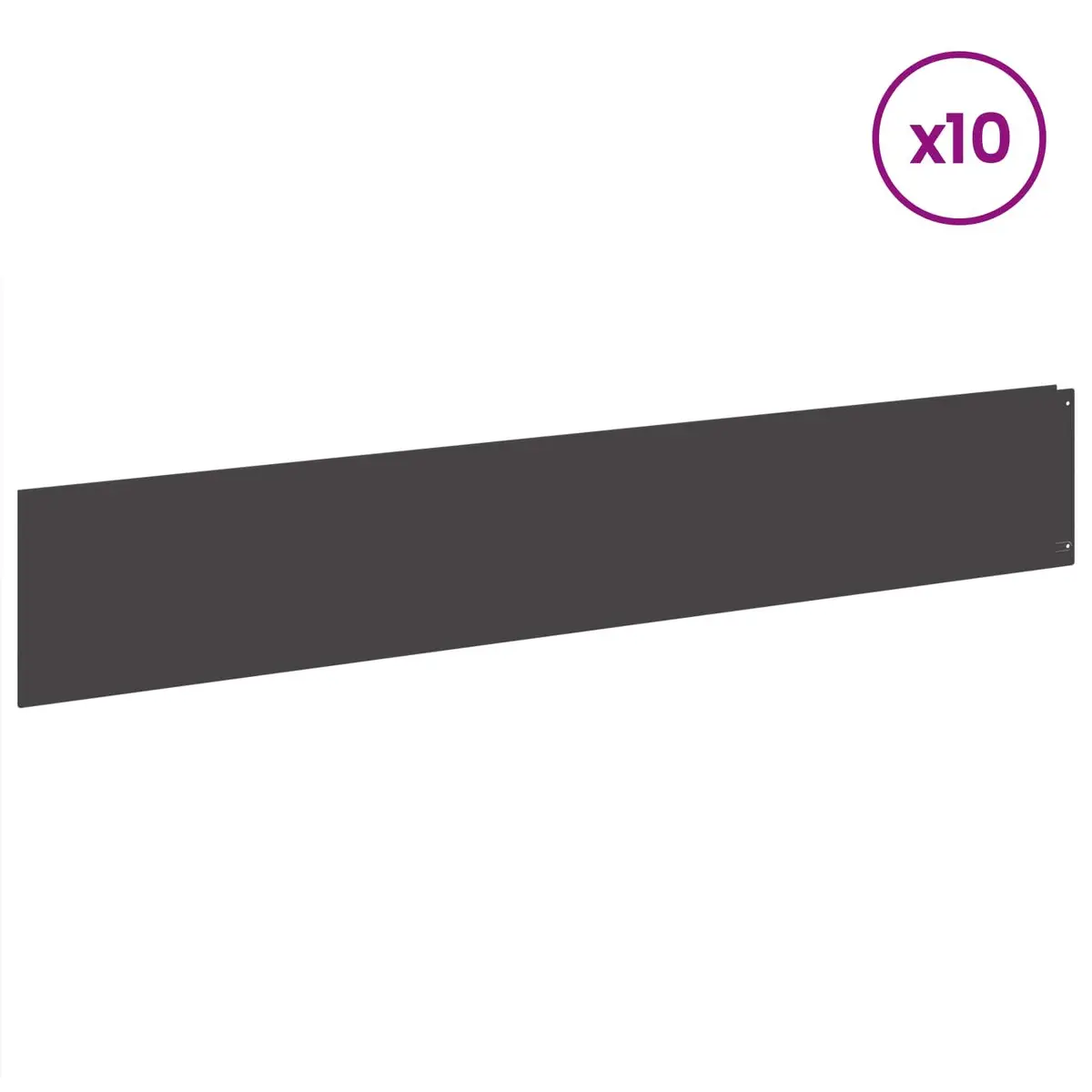 Garden Lawn Edging Steel Landscape Barrier 100x18cm Black 10 Piece