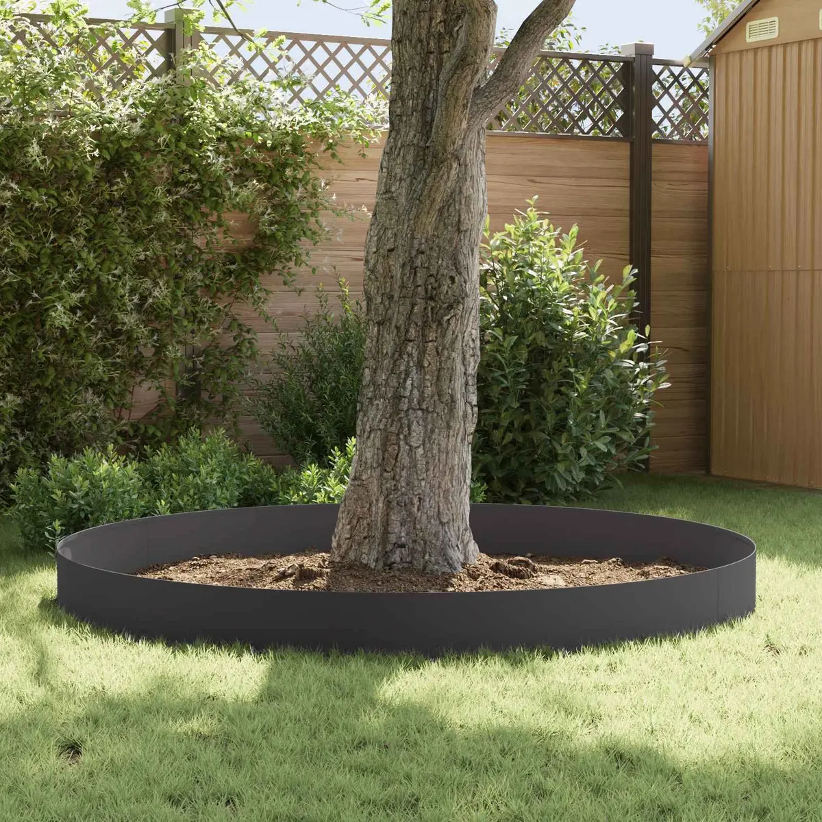 Garden Lawn Edging Steel Landscape Barrier 100x18cm Black 10 Piece