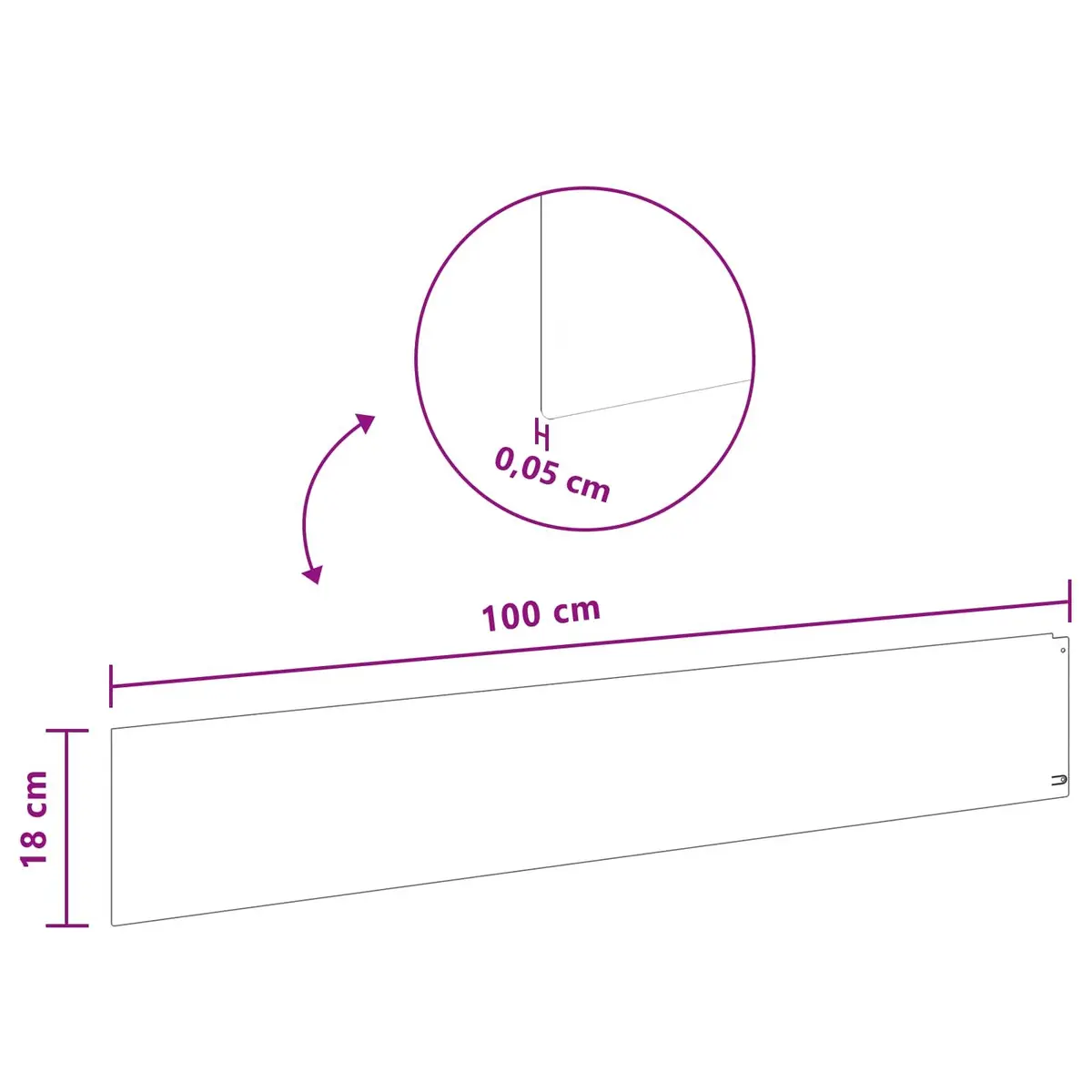 Garden Lawn Edging Steel Landscape Barrier 100x18cm Black 10 Piece