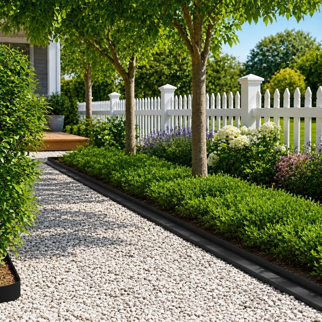 Steel Garden Lawn Edging Borders Landscape Edging 10 Piece Black Outdoor