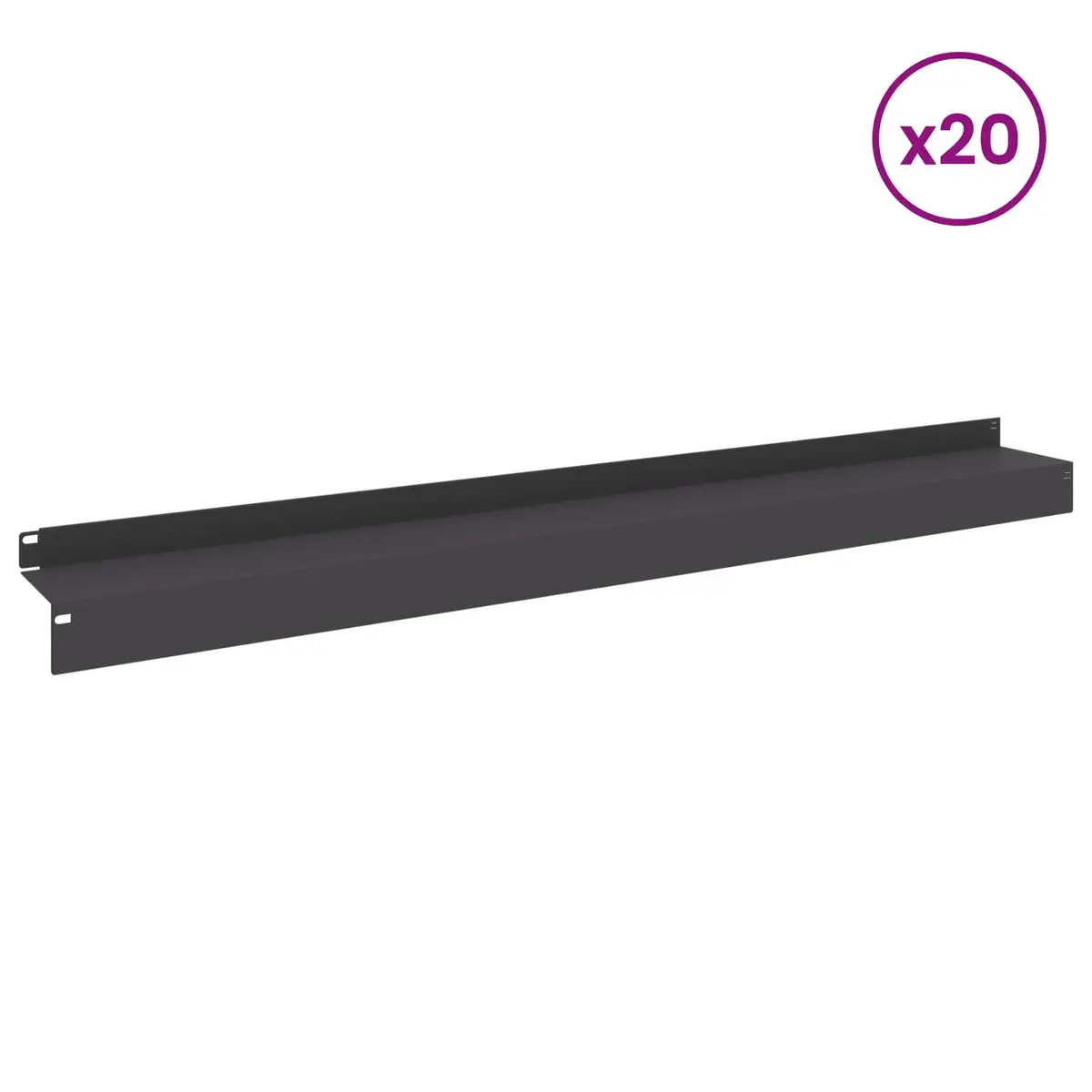 Garden Lawn Edging 20 Pieces Steel Border Landscape Edging Black 100x10x8cm