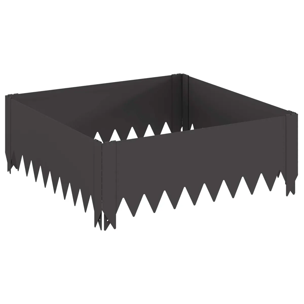 Steel Lawn Edging Border 60x60x20cm Landscape Pathway Black
