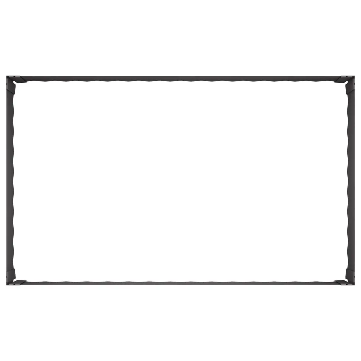 Steel Garden Edging Border for Landscape Bed Pathway Divider 100x60x35cm in Black