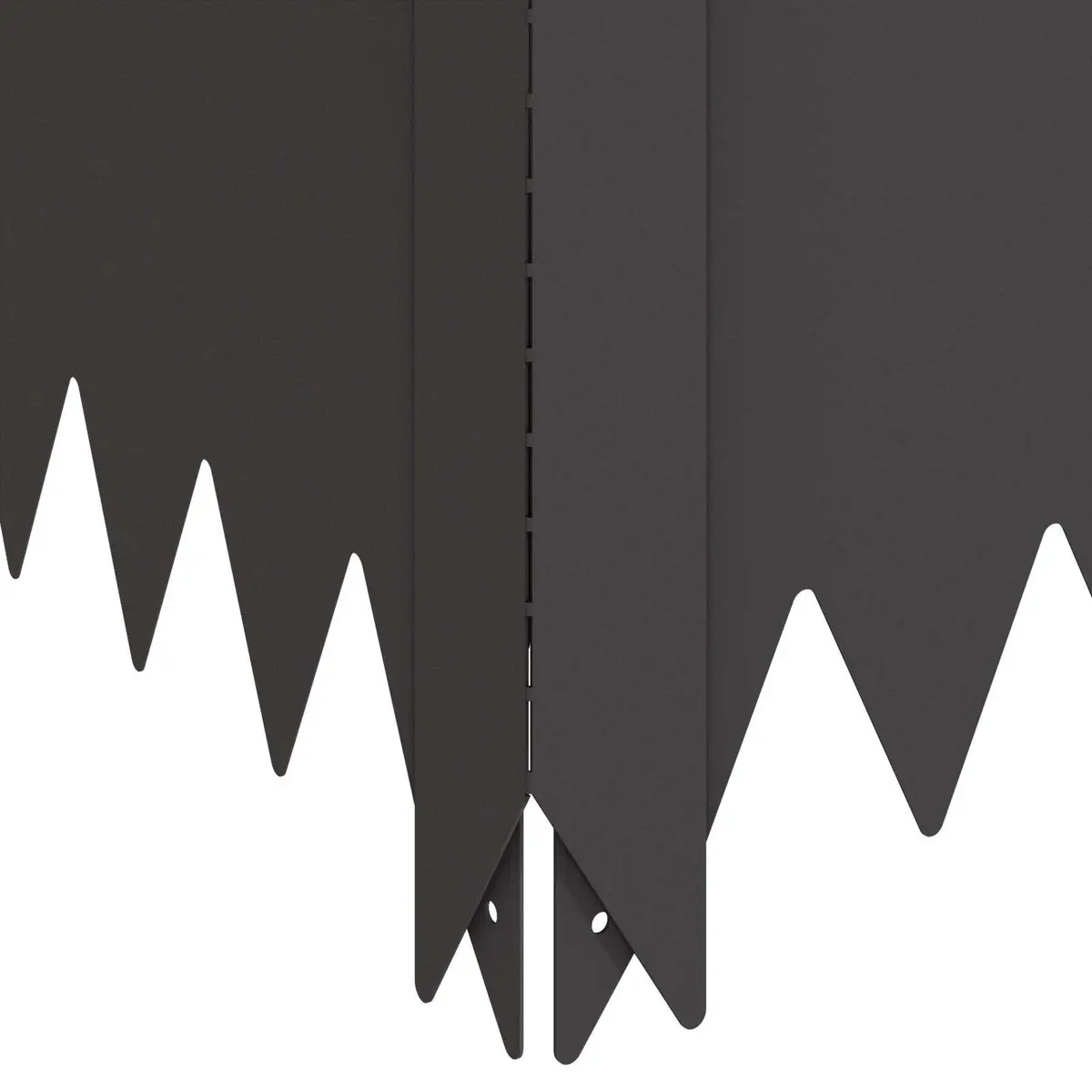 Garden Edging Steel Border Landscape Pathway Bed Divider 100x100x35cm Black