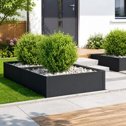 Versatile Black Steel Edging for Garden Design