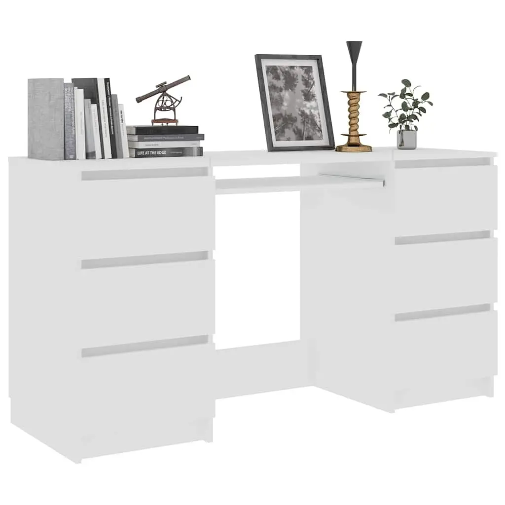 Writing Desk Office Workstation Computer Table 140cm White