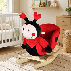 Gentle and Safe Ladybug Baby Rocker for Toddlers