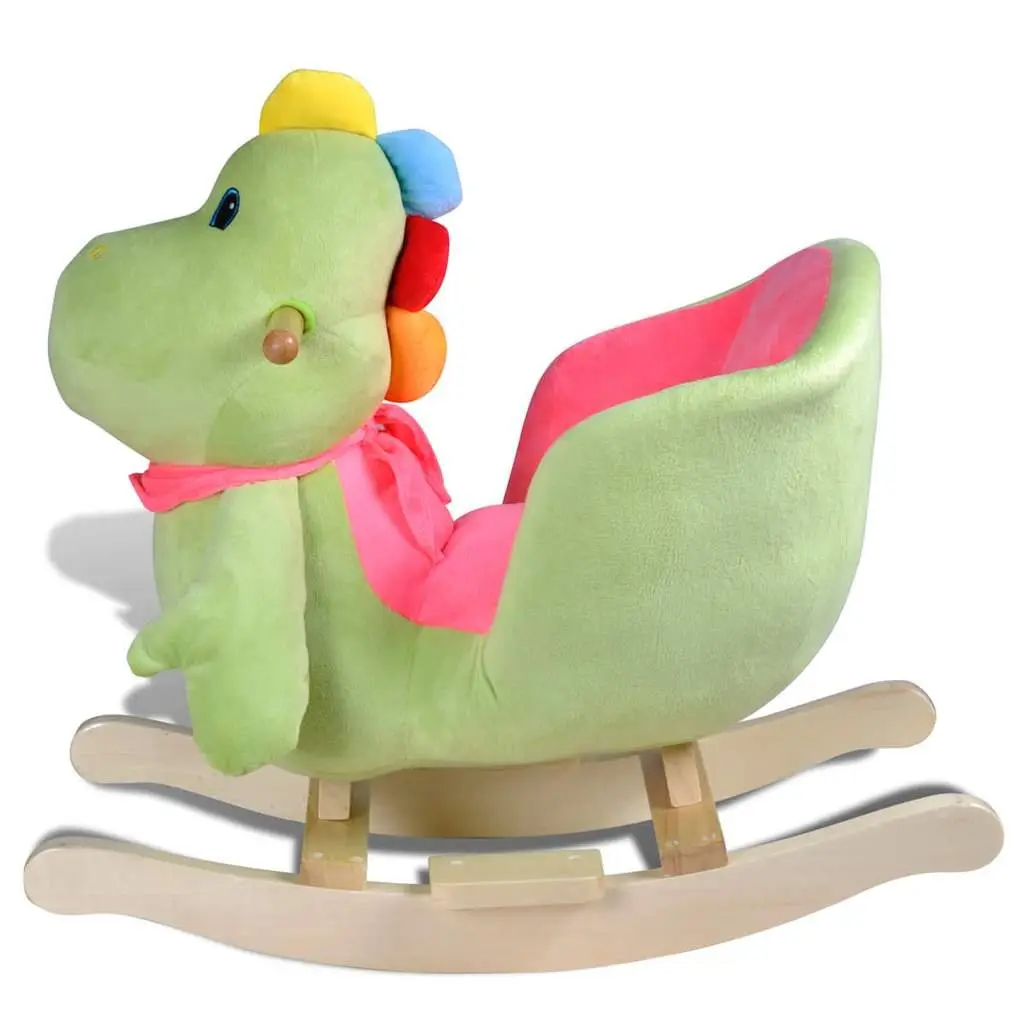 Dinosaur Baby Padded Seat Rocker Toy Soft Plush Green Bouncer
