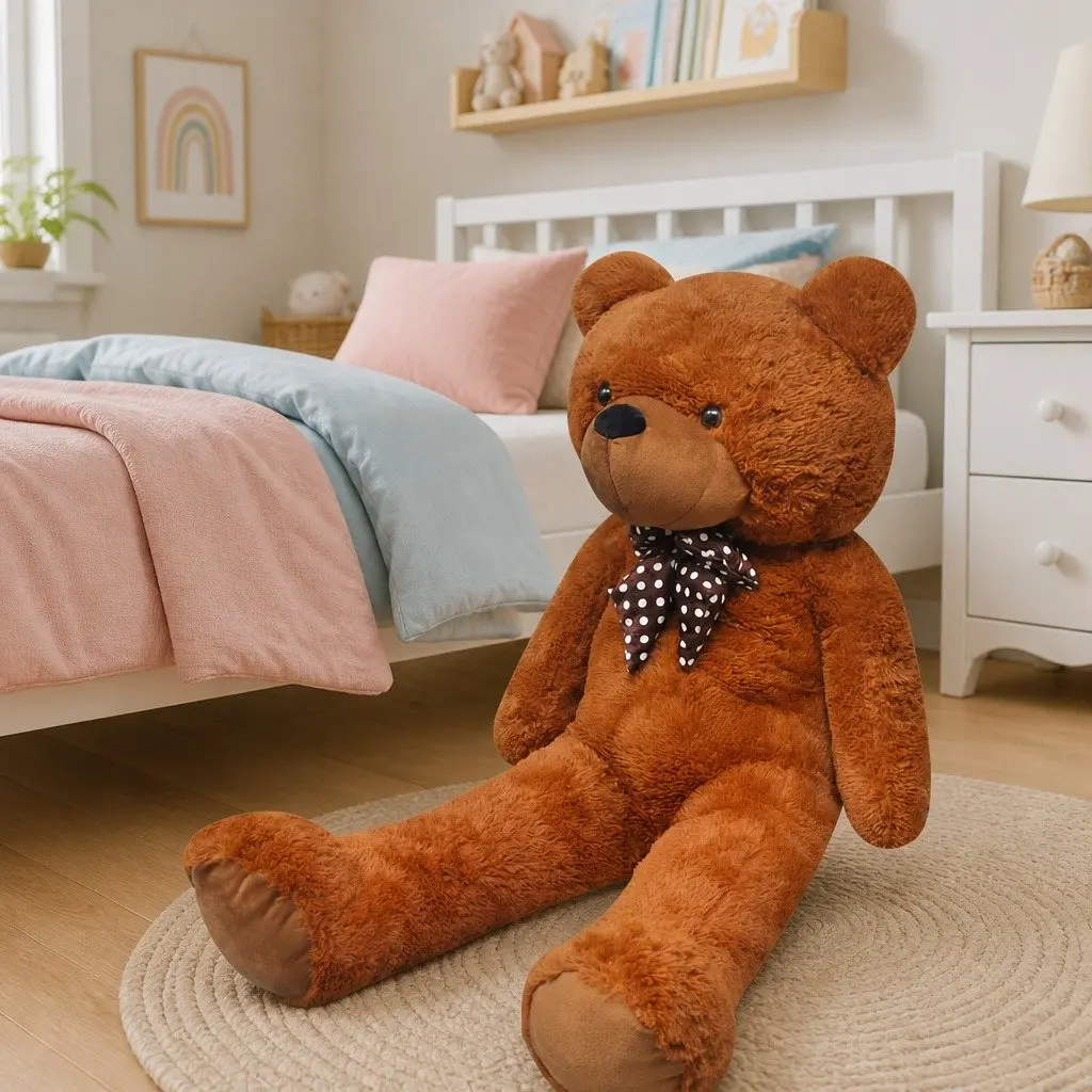 Stuffed Animal Plush Teddy Bear 85cm Brown Cuddle Gift