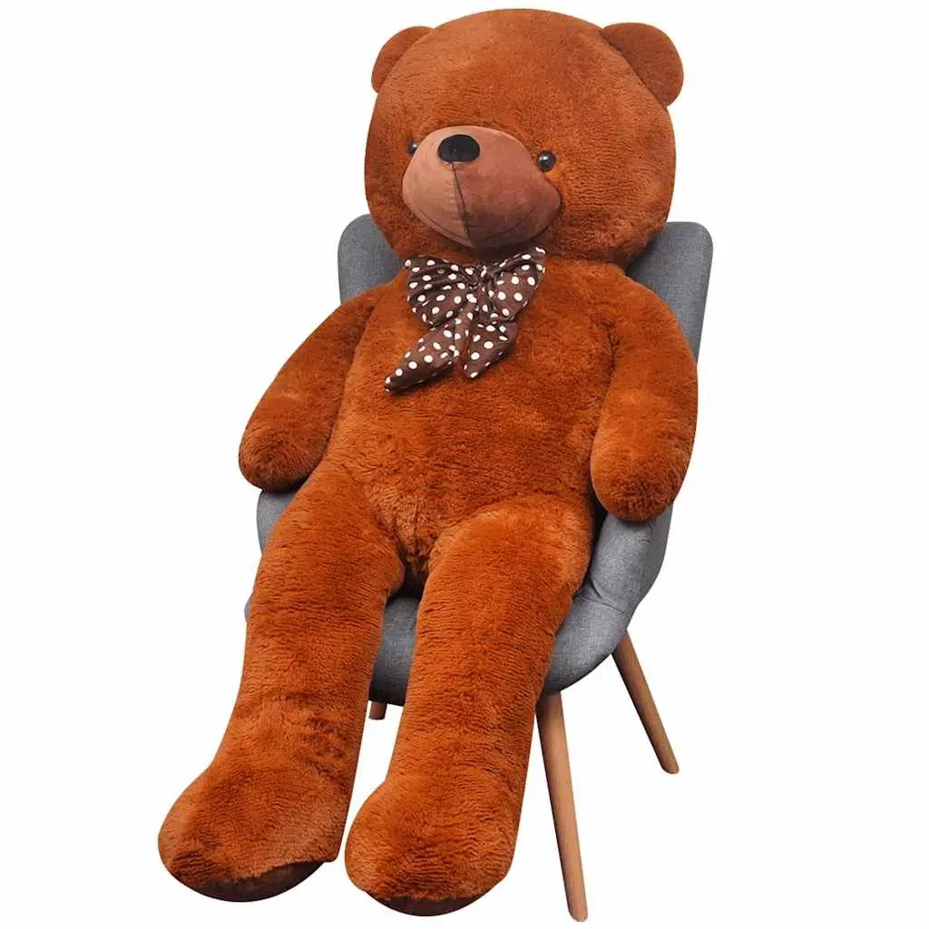 Stuffed Animal Cuddly Teddy Bear 135cm Brown Plush Toy