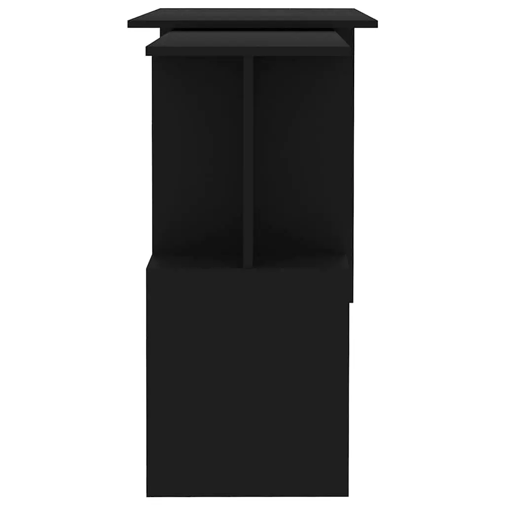 Black Corner Desk with Ample Storage Options
