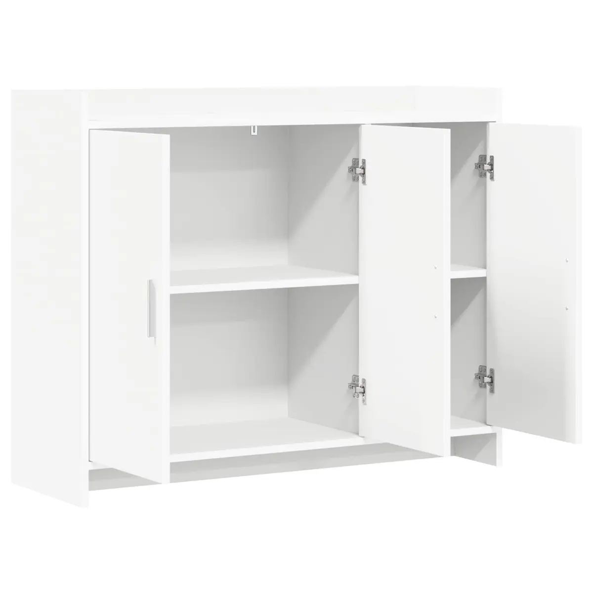 Sideboard White 98.5 x 33 x 80 cm Storage Cabinet Dining Room Hallway Furniture