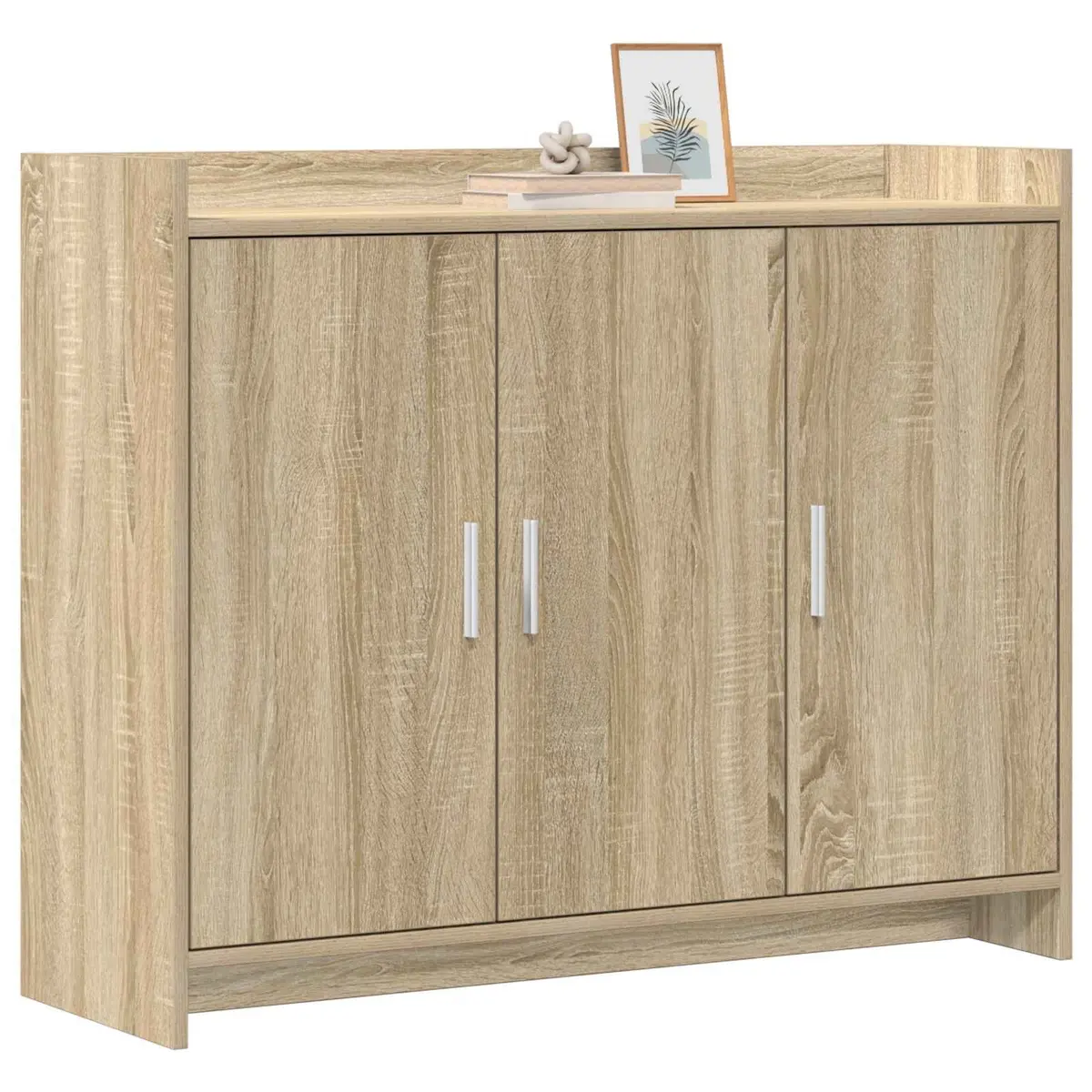 Brown Engineered Wood Sideboard Cabinet