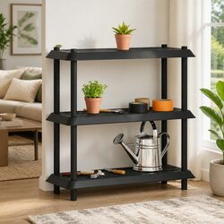 Versatile 3-Tier Shelving Unit - Durable and Low-Maintenance