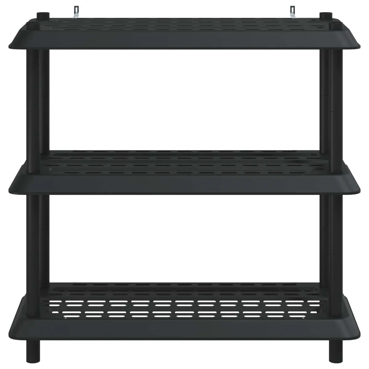 3-Tier Shelving Unit Storage Organiser Indoor Outdoor Anthracite 100x40x96cm