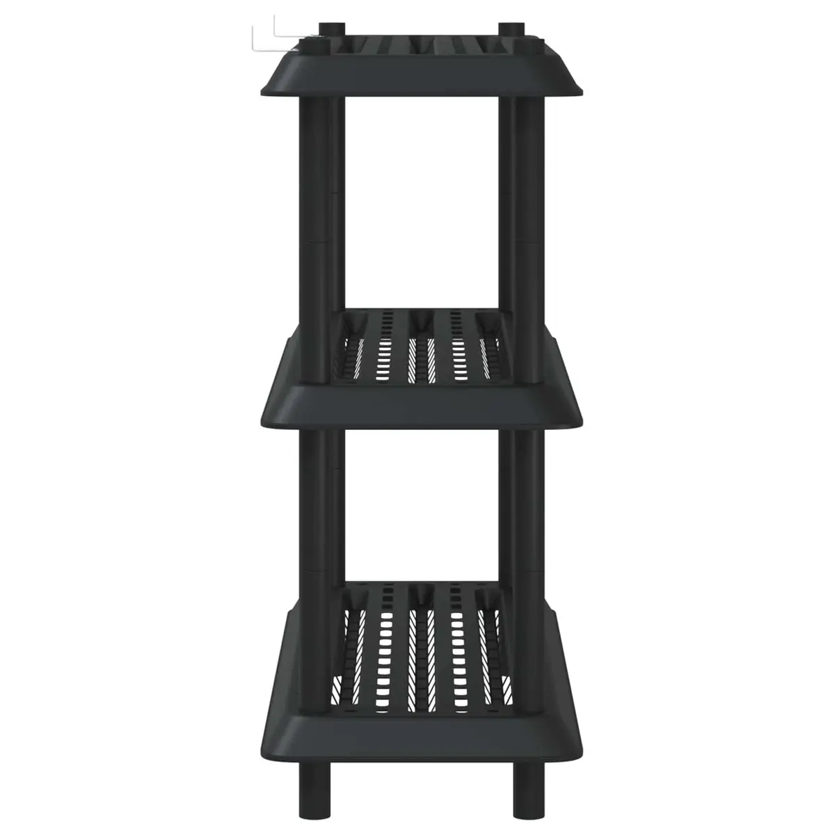 3-Tier Shelving Unit Storage Organiser Indoor Outdoor Anthracite 100x40x96cm