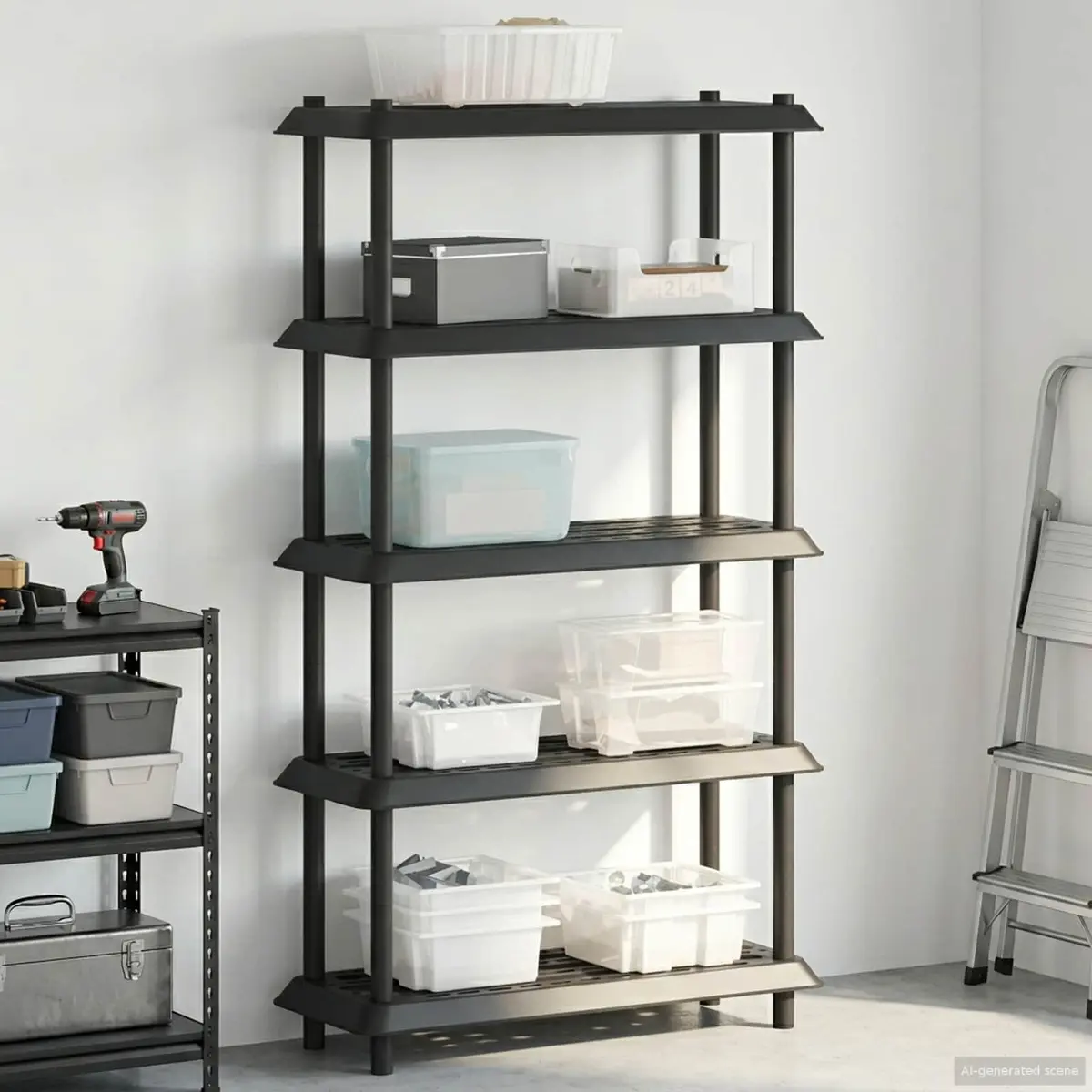 5-Tier Shelving Unit Storage Rack 100 x 40 x 177 cm Anthracite