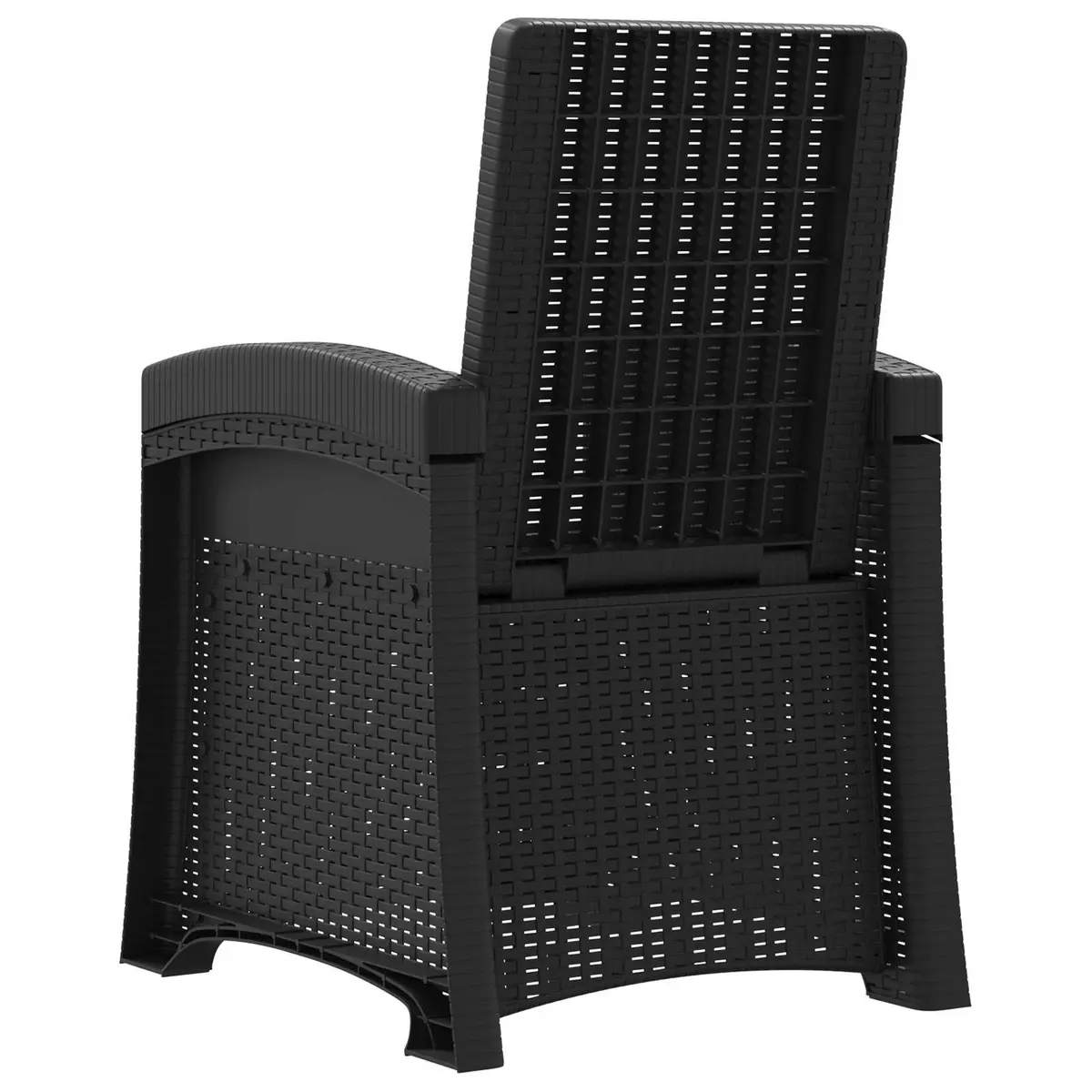Reclining Outdoor Garden Chair Anthracite Adjustable Backrest Patio Seating