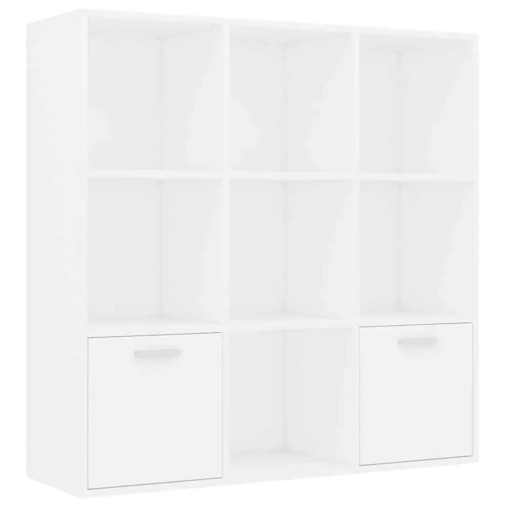 Book Cabinet White 98x30x98 cm Open Shelving Unit Storage Organizer Cubes