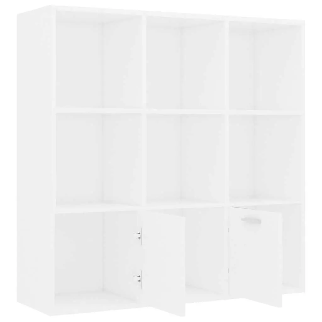 Book Cabinet White 98x30x98 cm Open Shelving Unit Storage Organizer Cubes