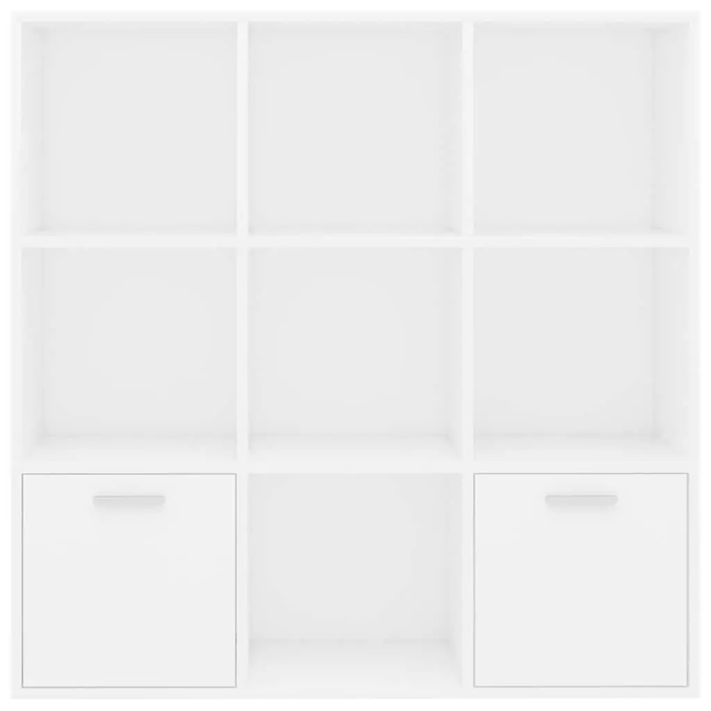 Book Cabinet White 98x30x98 cm Open Shelving Unit Storage Organizer Cubes