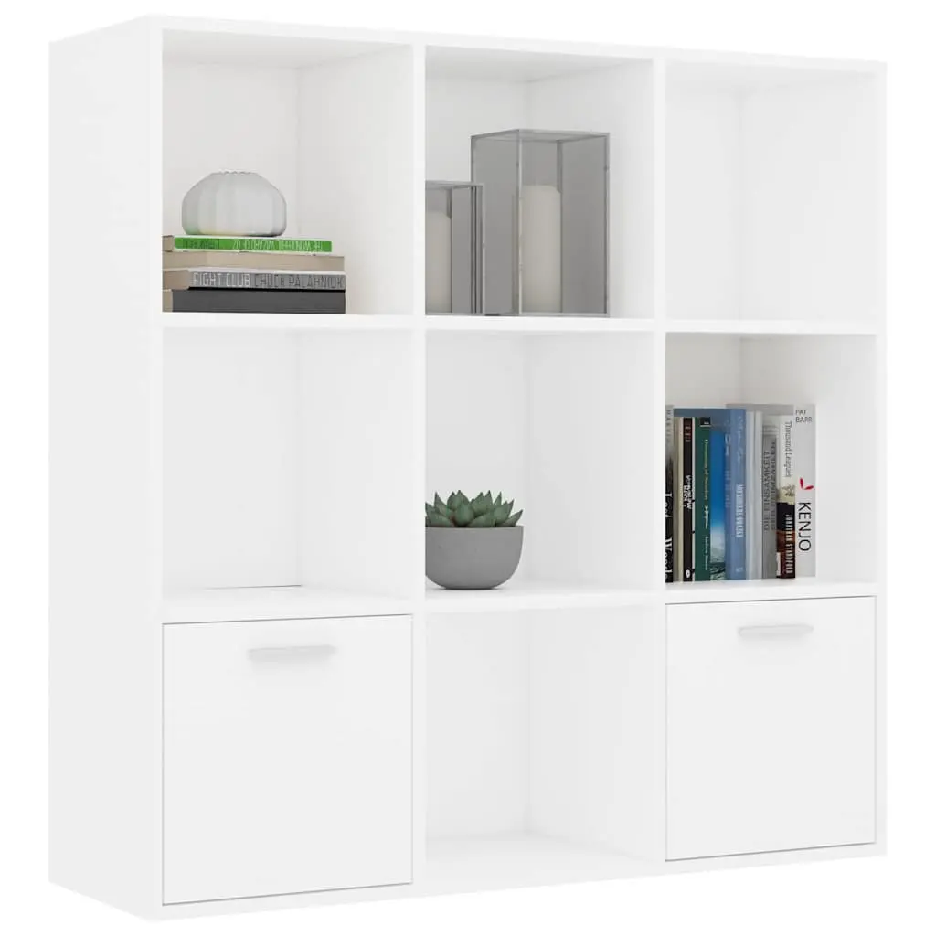 Book Cabinet White 98x30x98 cm Open Shelving Unit Storage Organizer Cubes