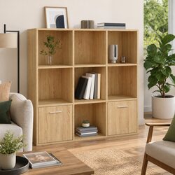 Value-Packed Book Cabinet: 7 Cubes and 2 Doors