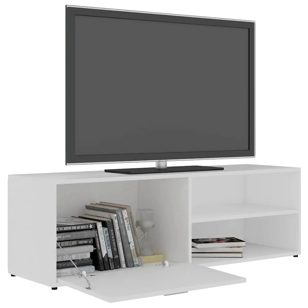 TV Cabinet Media Storage Unit Engineered Wood White 120 x 34 x 37 cm