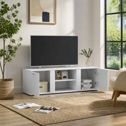 Reliable White TV Cabinet 120x34x37 cm for Everyday Use