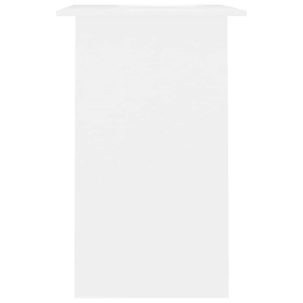 White Desk Compact Computer Workstation 90cm with Storage Shelf