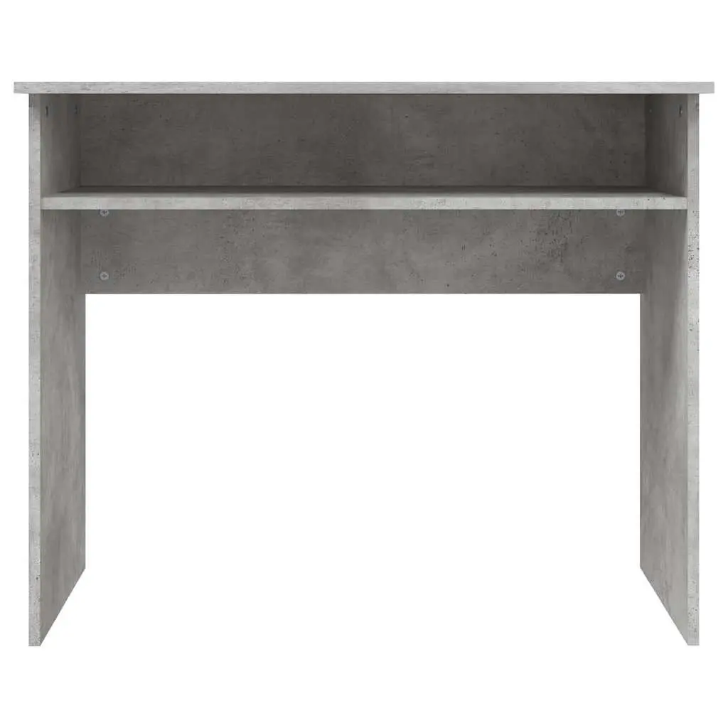 Computer Desk 90cm Grey Engineered Wood Storage Shelf Office Study Workstation