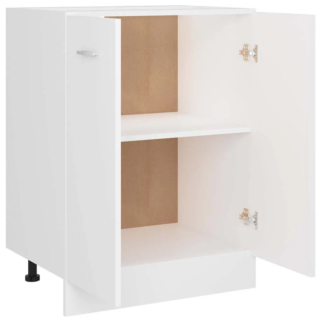 Kitchen Cabinet Storage Cupboard with Shelves 60x46x81.5cm White